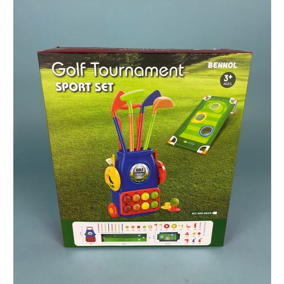 Toddler Golf Tournament Set Kids Golf Cart Toys - Picture 1 of 9